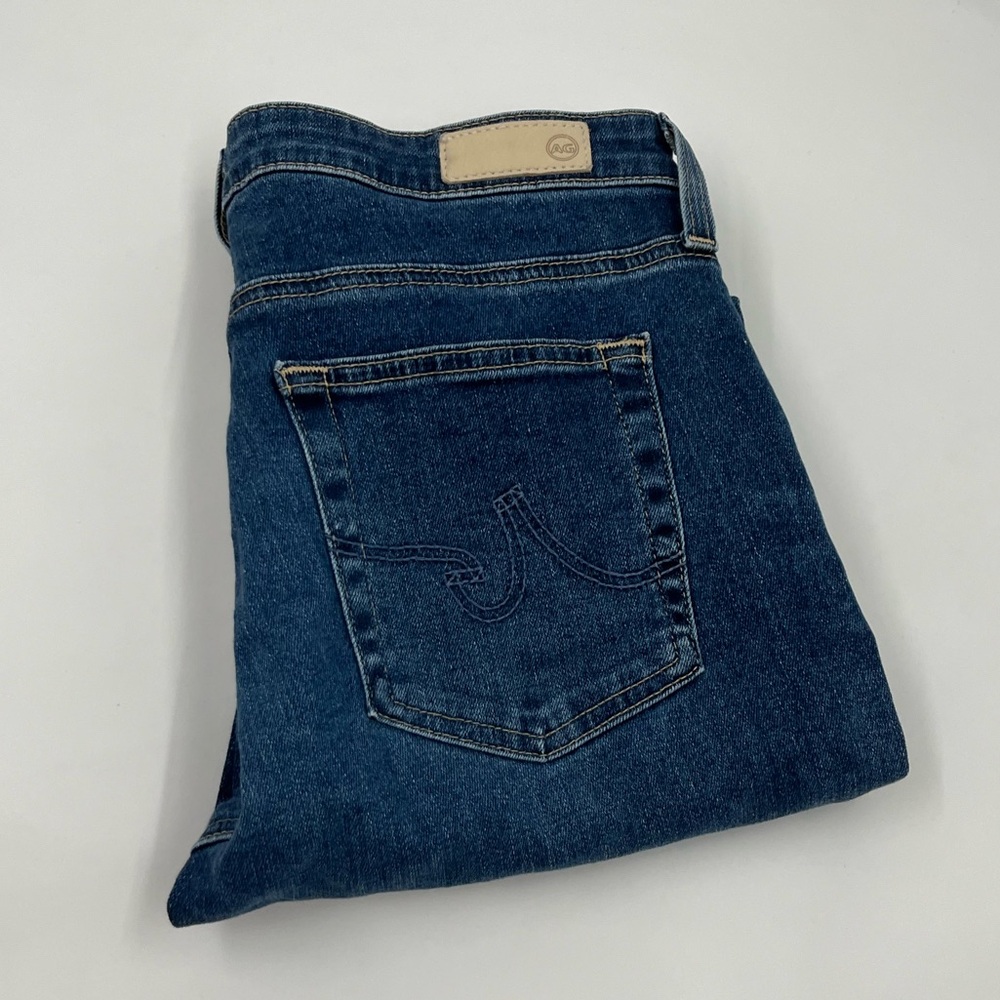 AG Adriano Goldschmied The Prima Cigarette Crop Skinny Denim Blue Jeans
